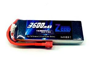 Bateria 2S LiPo 7,4V 3600mAh 35C Soft Case Plugue Deans
