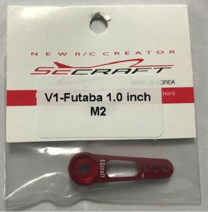 Braço Servo Secraft Futaba/Savox 1 Pol M2 (Vermelho)